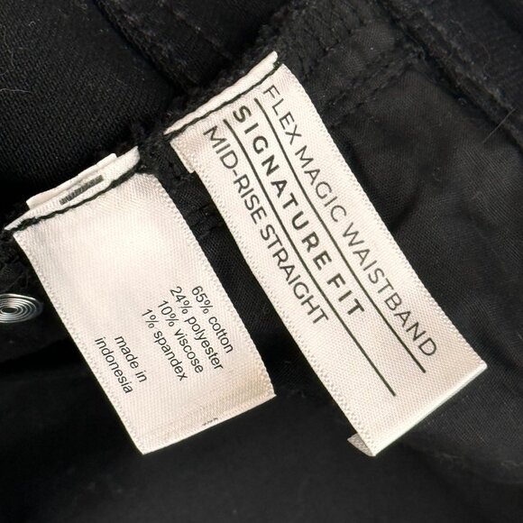Lane Bryant Mid-Rise Straight Leg Jeans Flex Magic Waistband Black size 26w - Picture 5 of 11